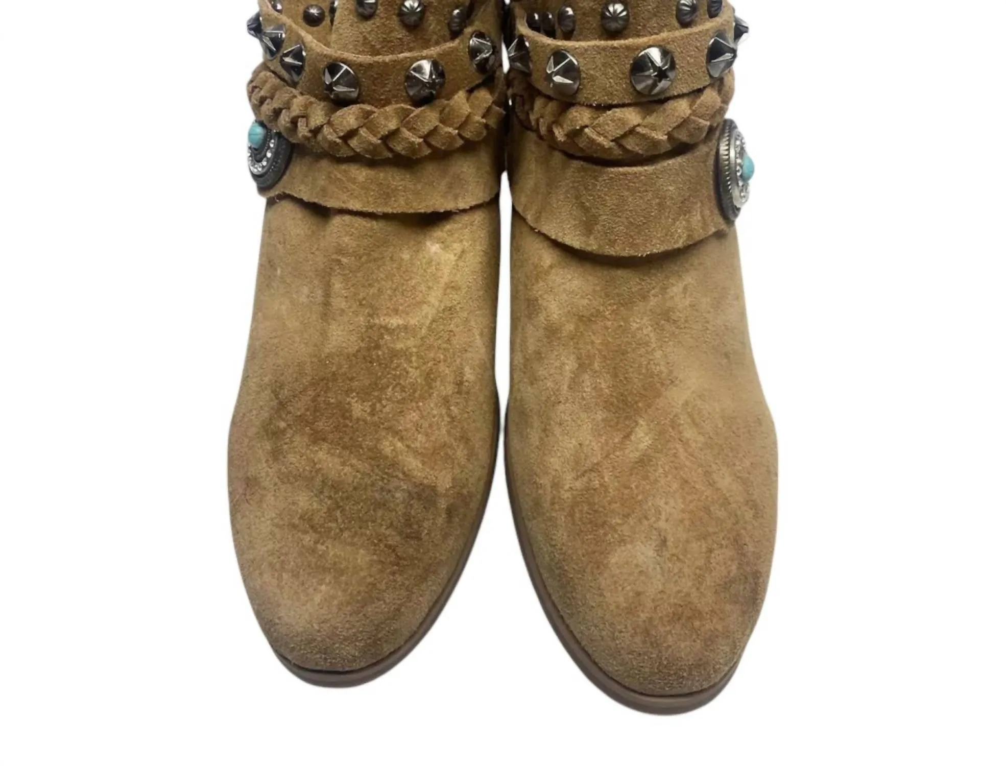 Women's Trinity Ranch Western Booties In Tan