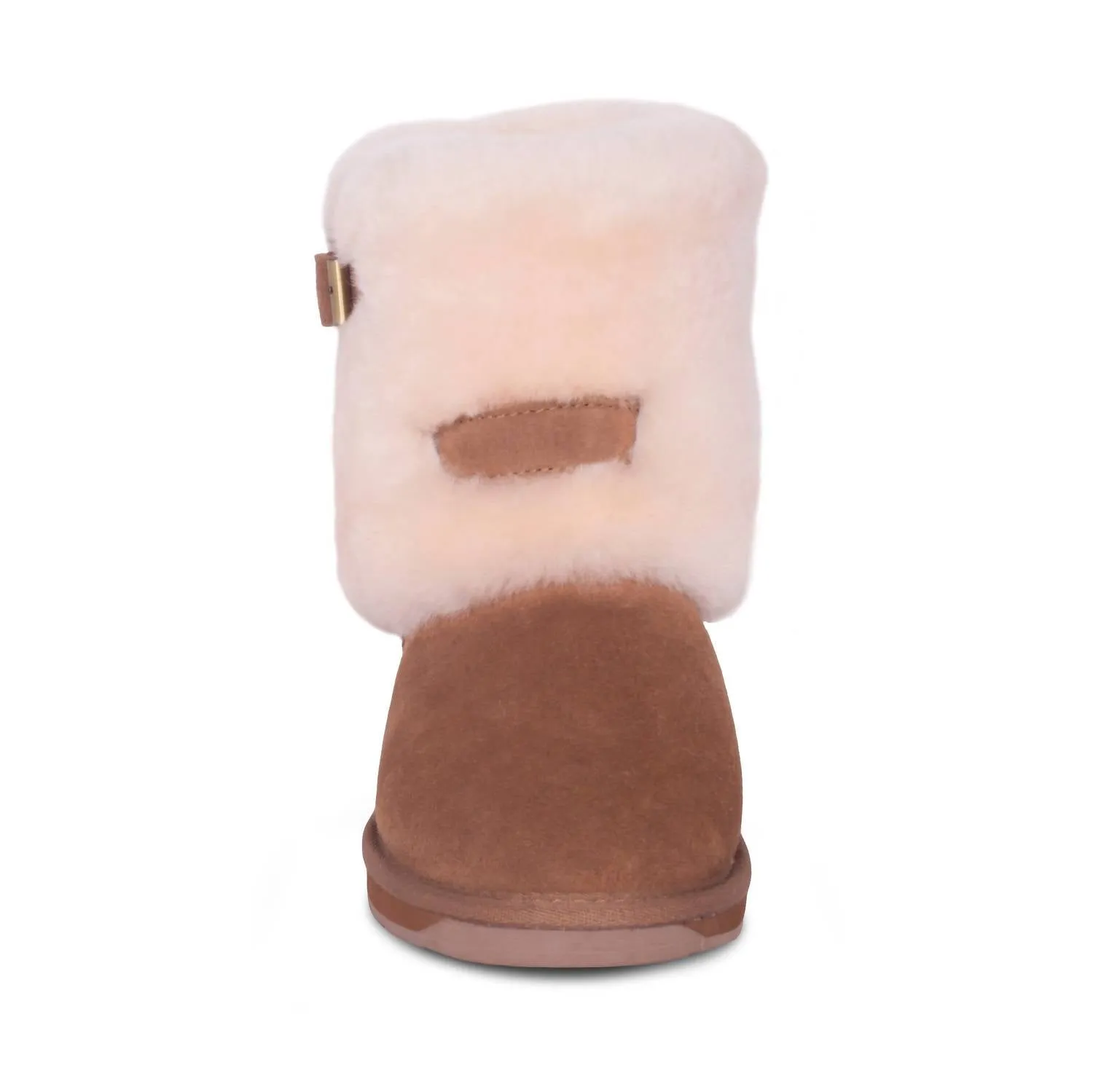 Women's Two Buckle Boots In Chestnut