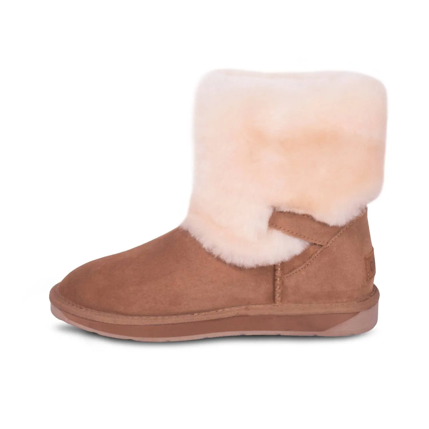 Women's Two Buckle Boots In Chestnut