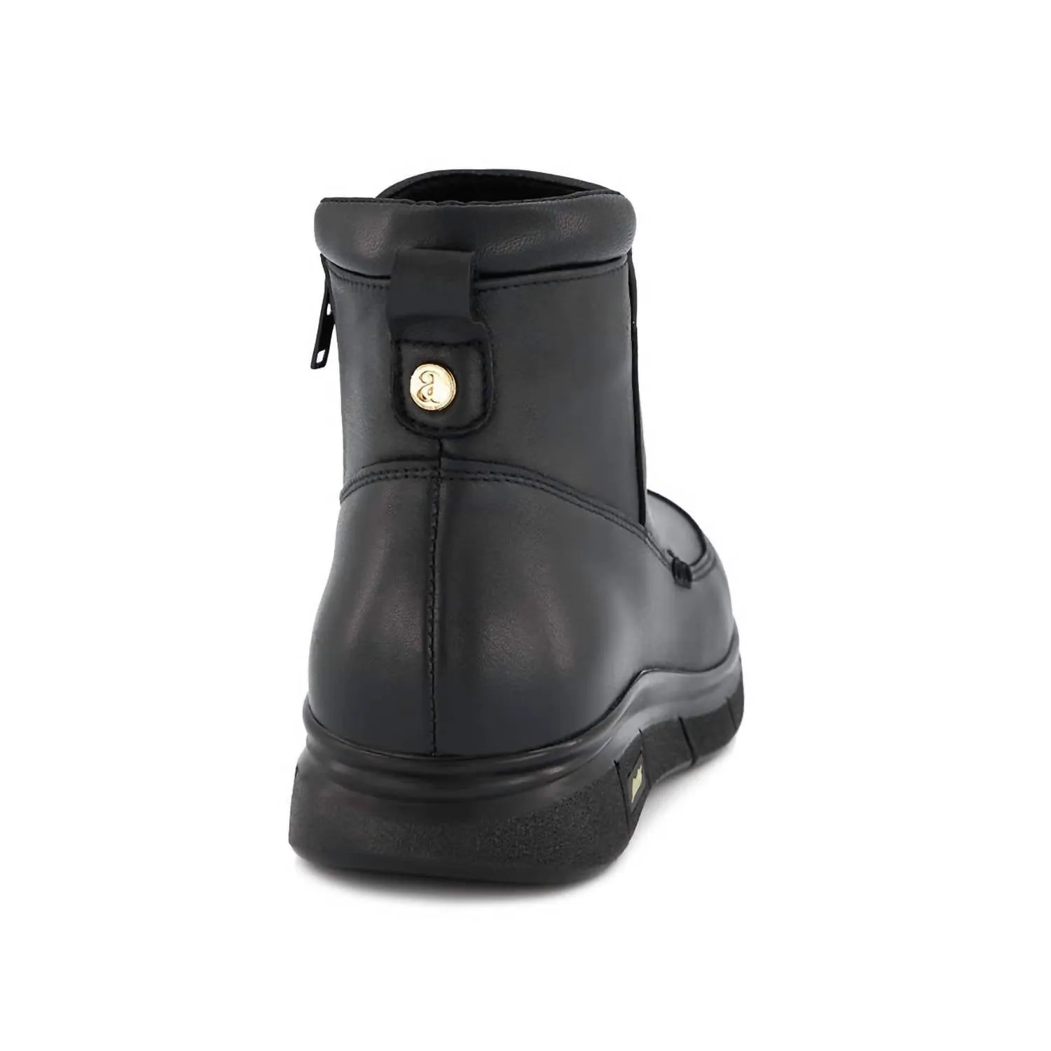 Women's Ultra Comfort Leather Booties In Black