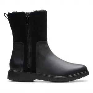 Women's Un Elda Mid Waterproof Boot In Black Combi