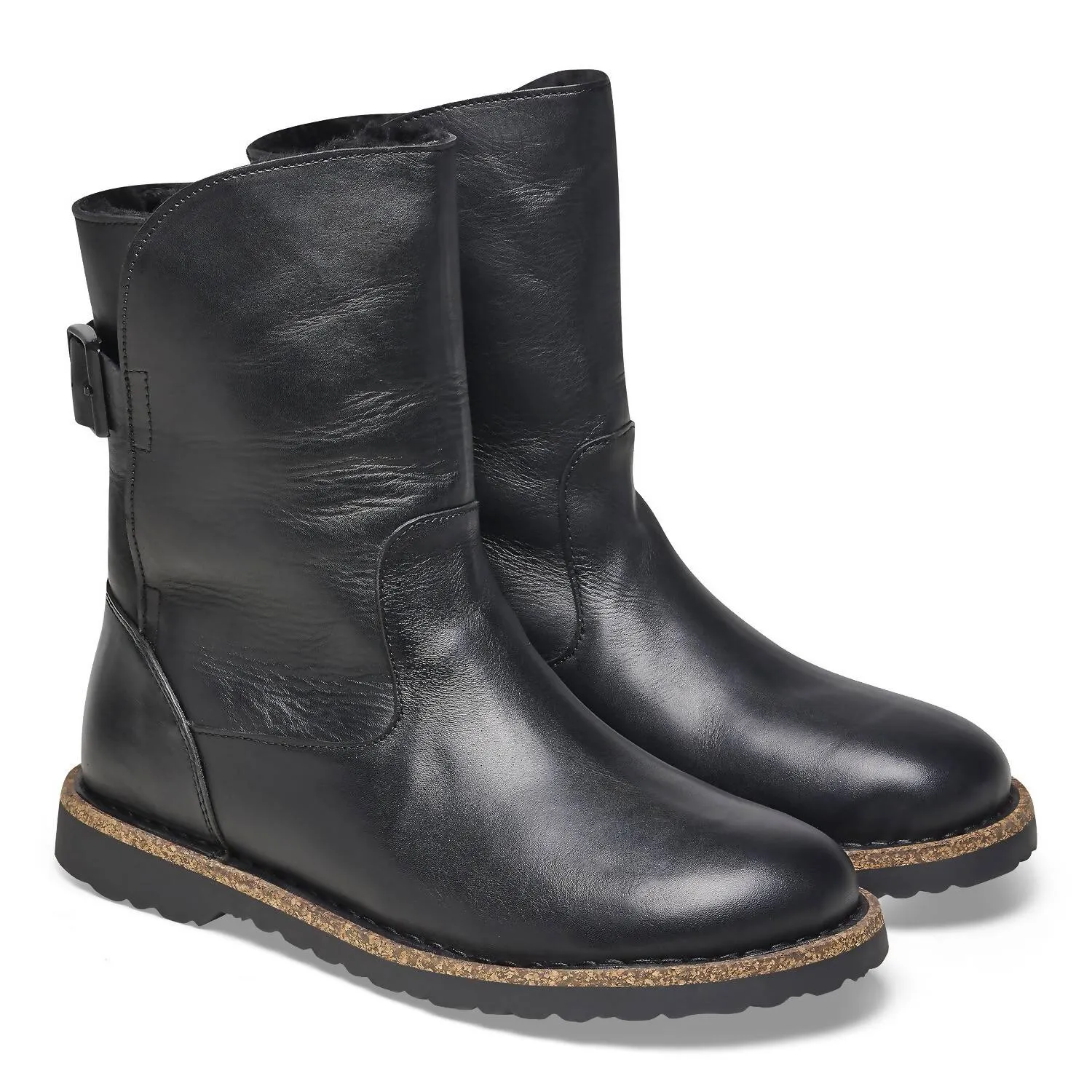 Women's Uppsala Shearling Boot In Black Leather