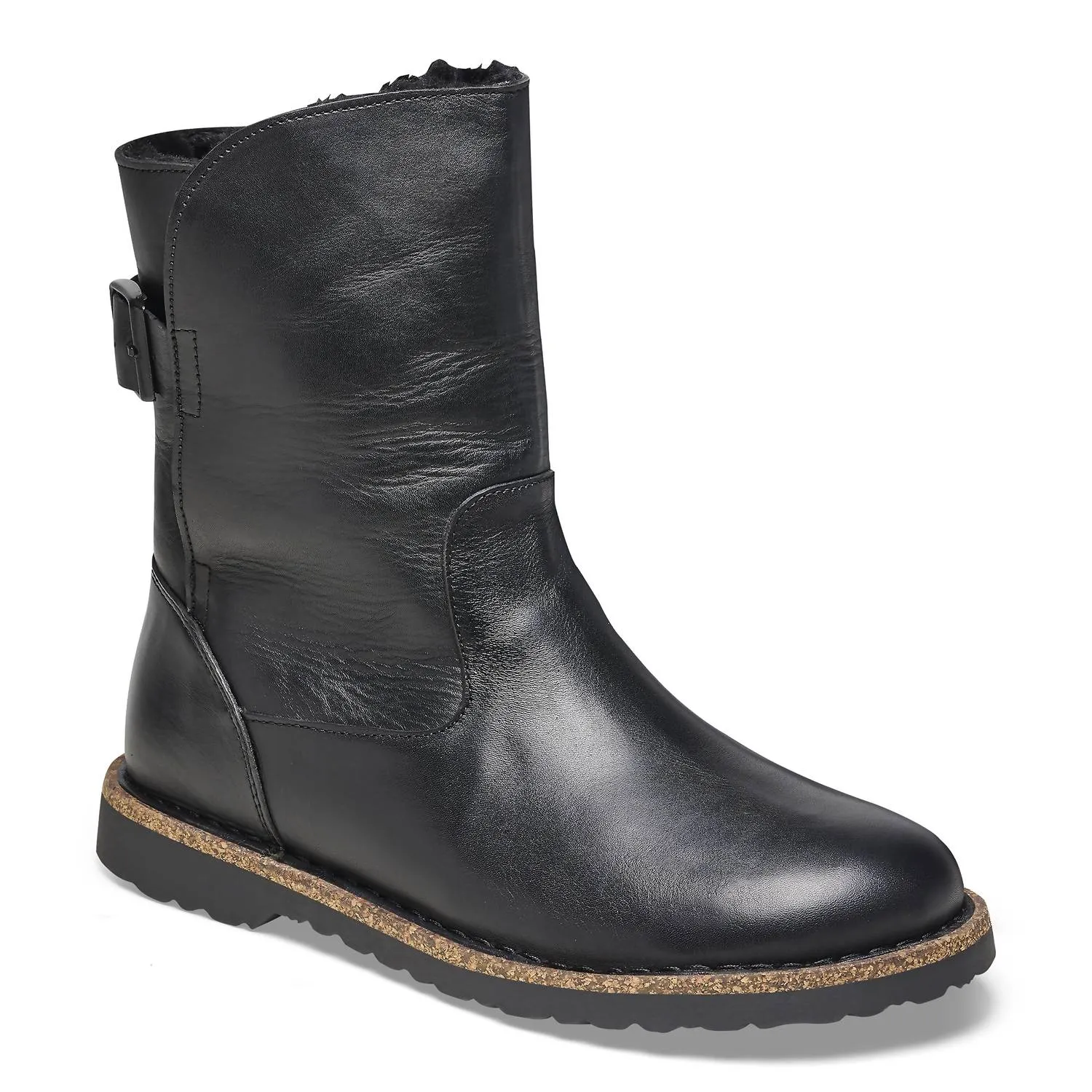 Women's Uppsala Shearling Boot In Black Leather