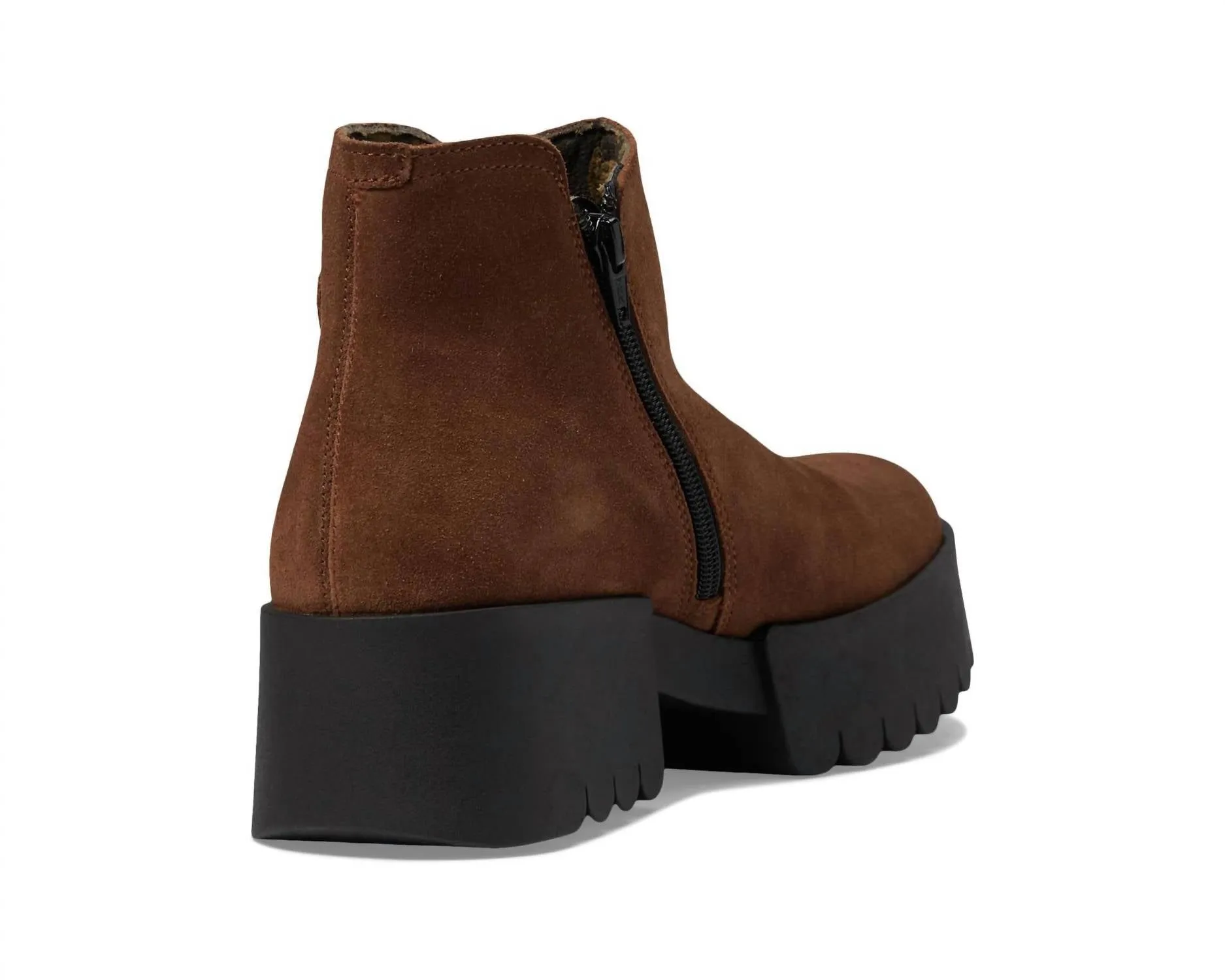 Women's Velcro Ankle Boots In Camel