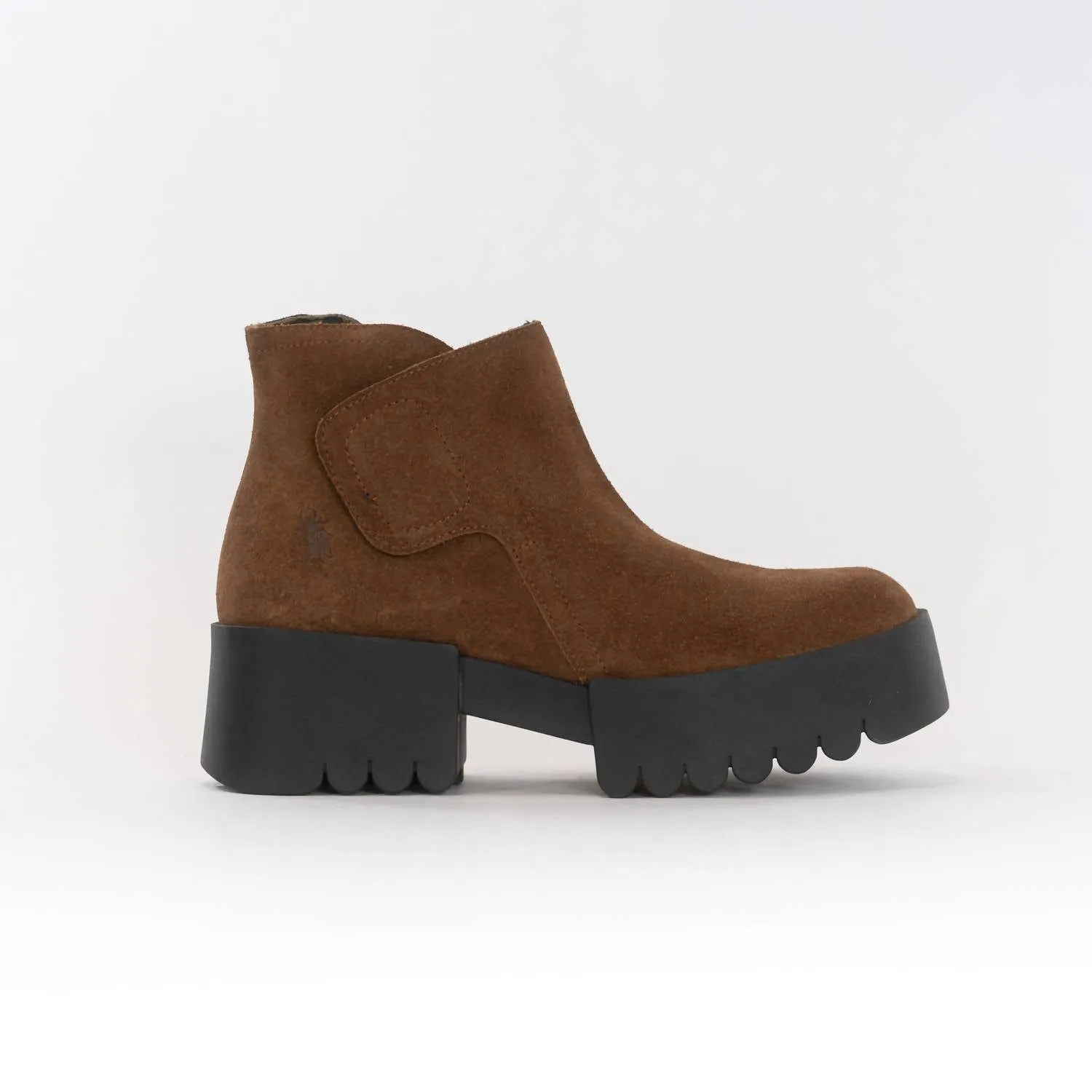 Women's Velcro Ankle Boots In Camel
