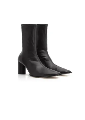 Women's Wavy Sole Stretch Ankle Boots In Black