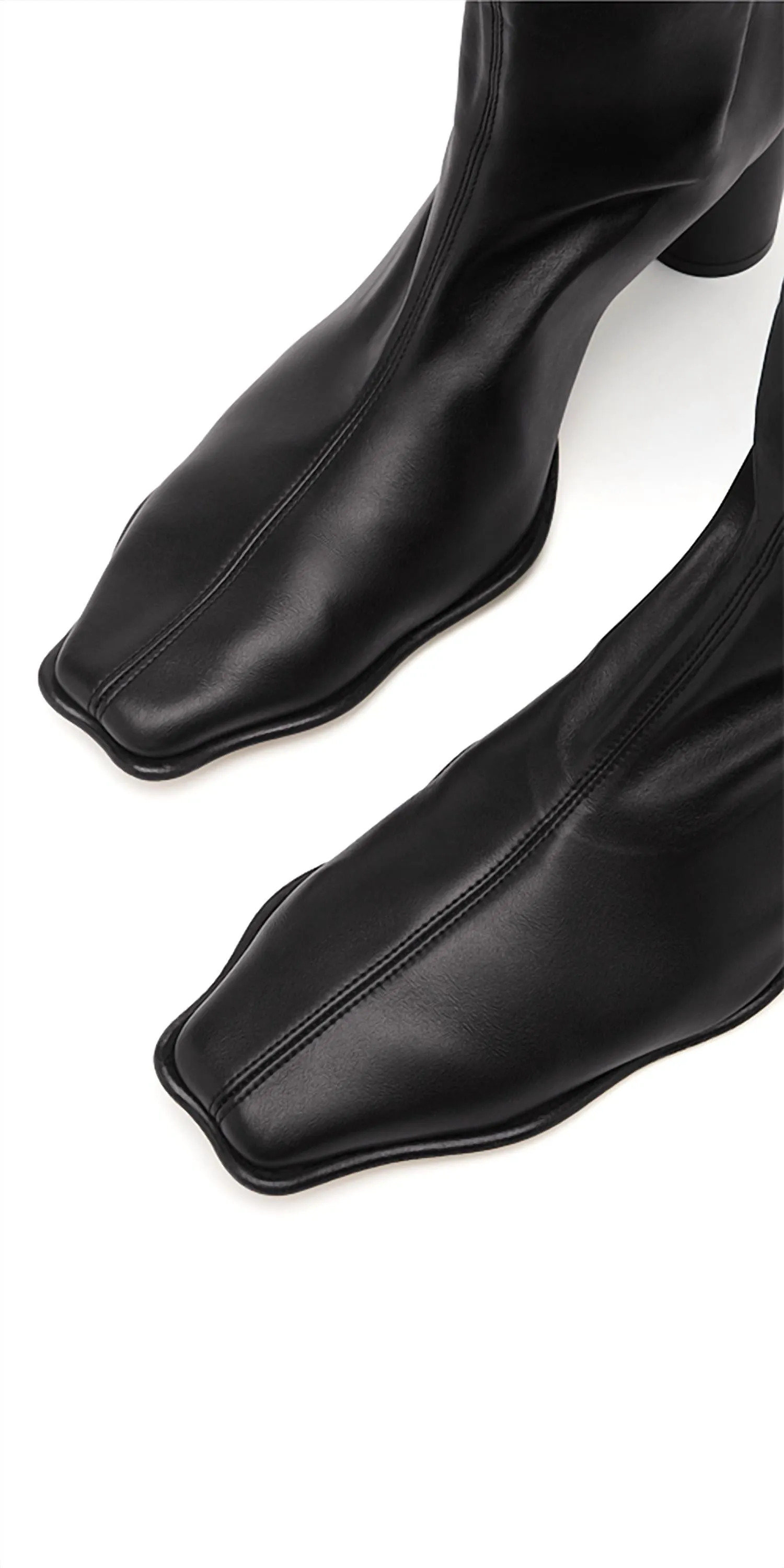 Women's Wavy Sole Stretch Ankle Boots In Black