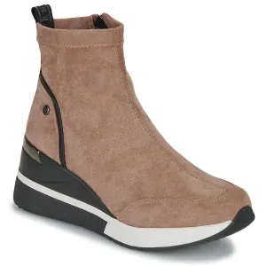 Women's Wedge Ankle Booties In Light Brown