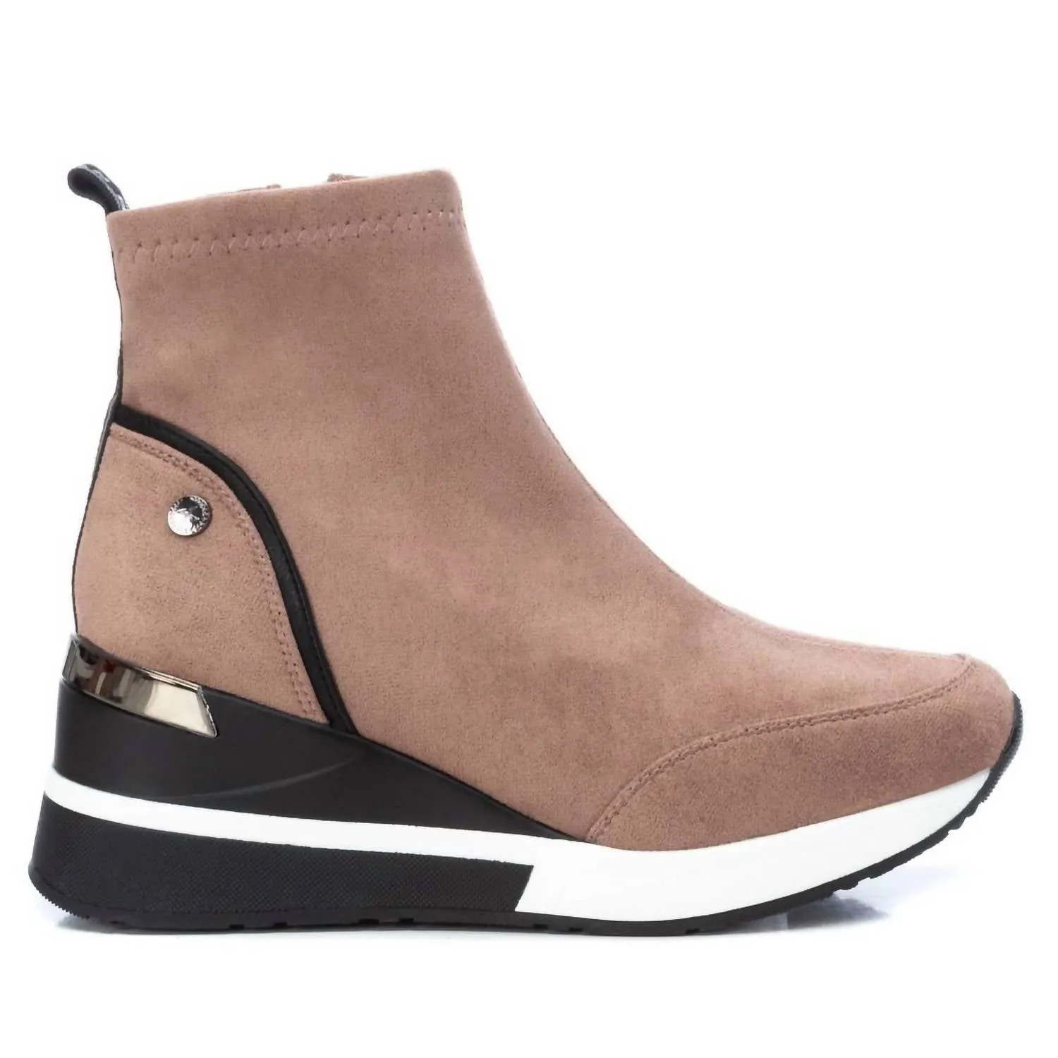 Women's Wedge Ankle Booties In Light Brown