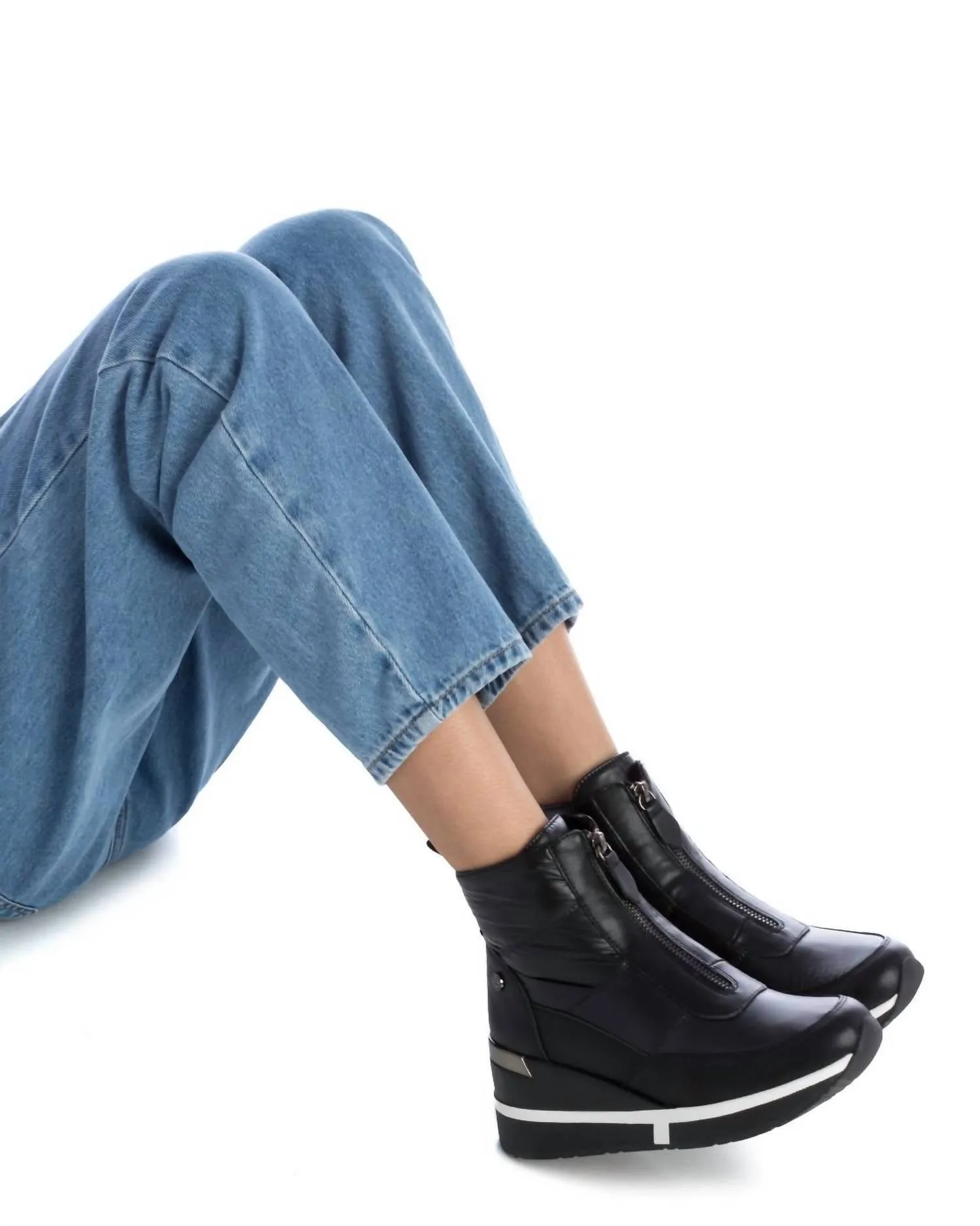 Women's Wedge Sport Booties In Black
