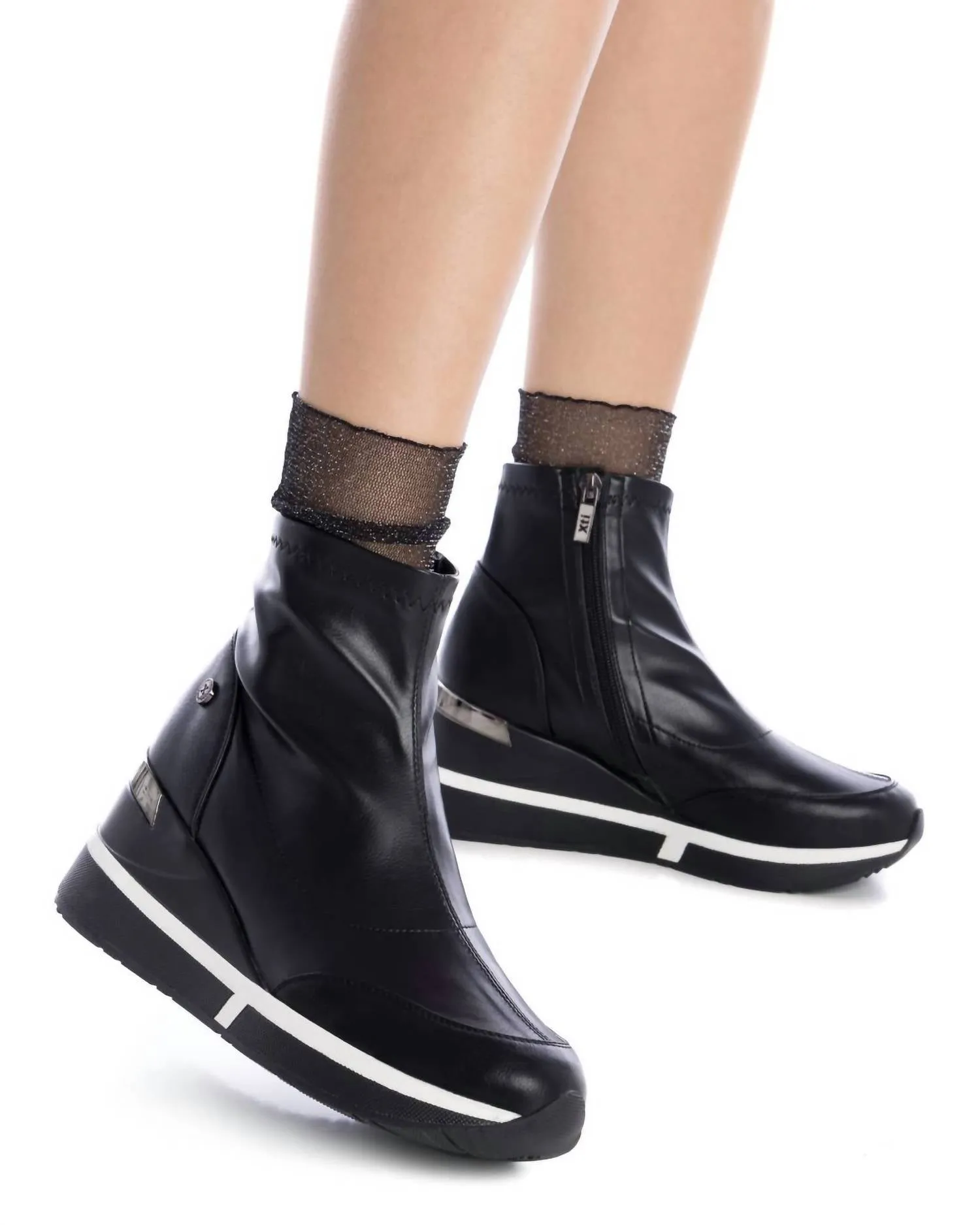 Women's Wedge Sport Booties In Black