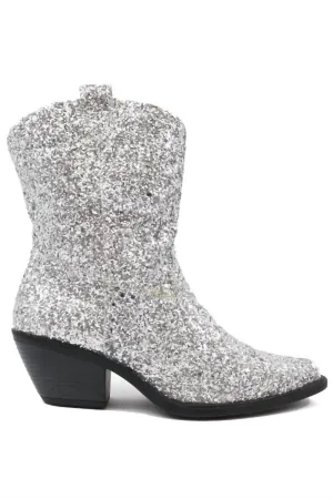 Women's West 1 Glitter Boots In Silver
