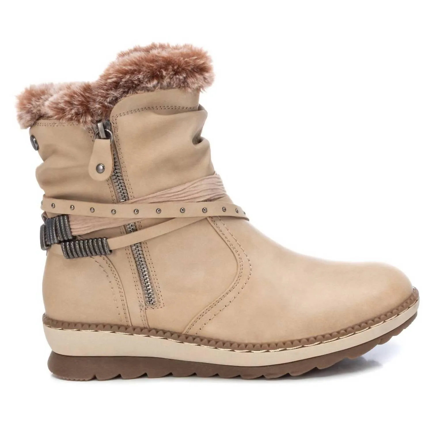 Women's Winter Booties In Beige