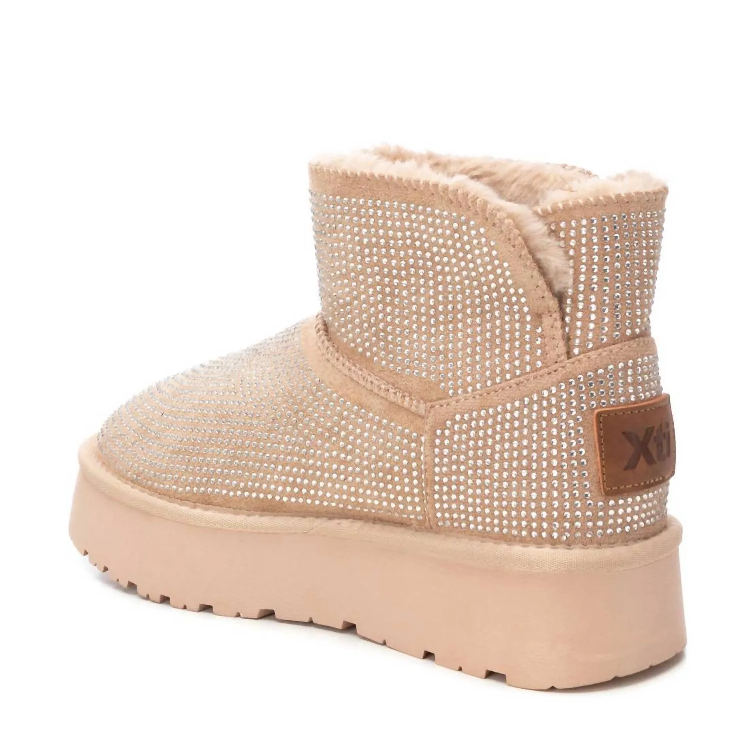 Women's Winter Suede Booties In Beige