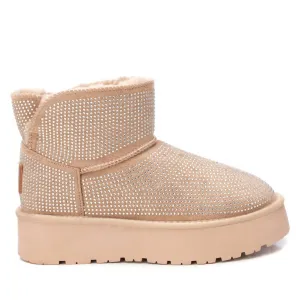 Women's Winter Suede Booties In Beige
