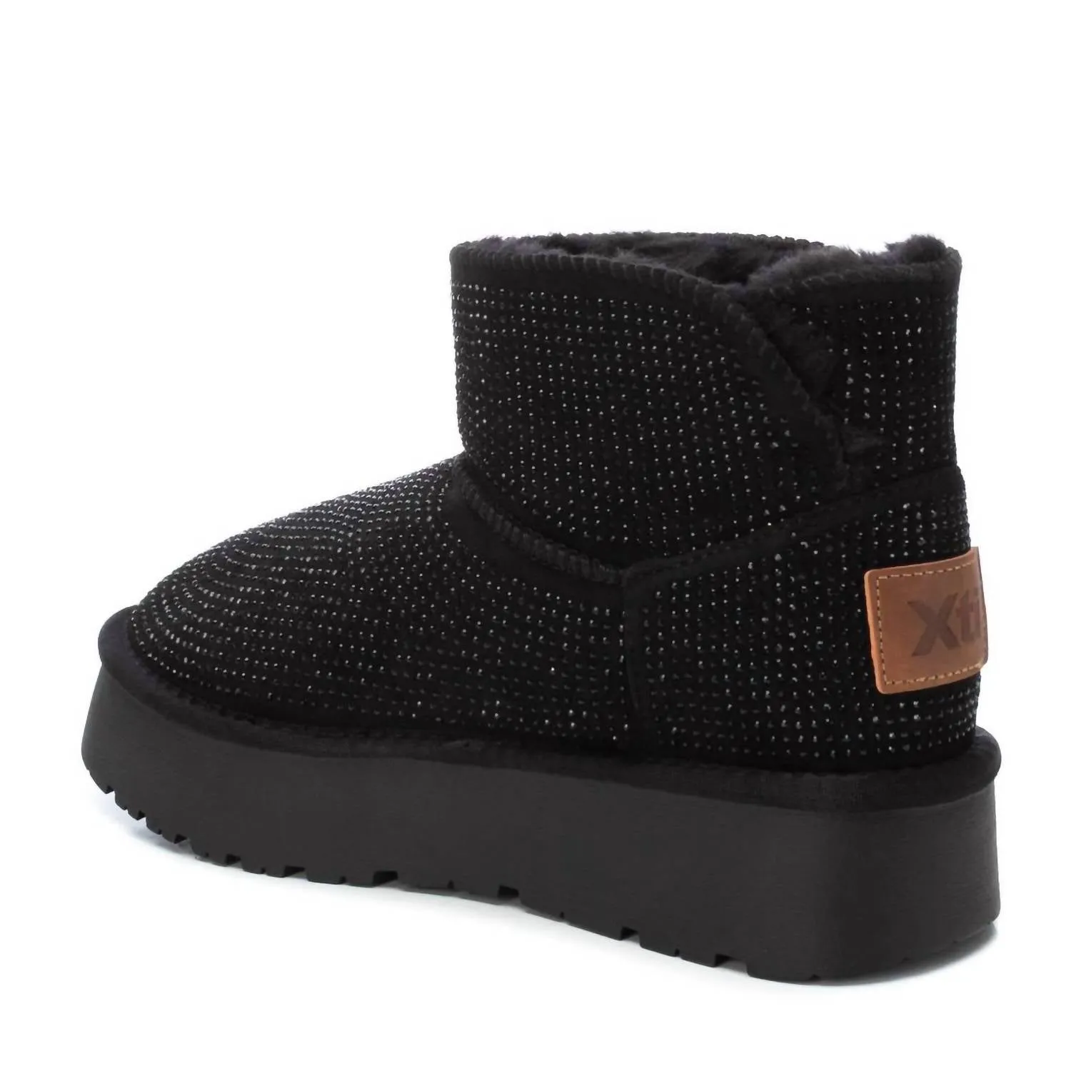 Women's Winter Suede Booties In Black
