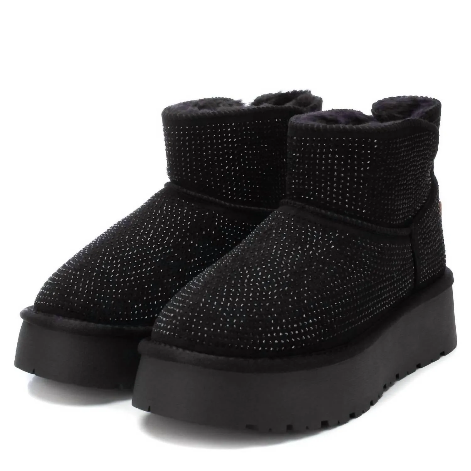 Women's Winter Suede Booties In Black