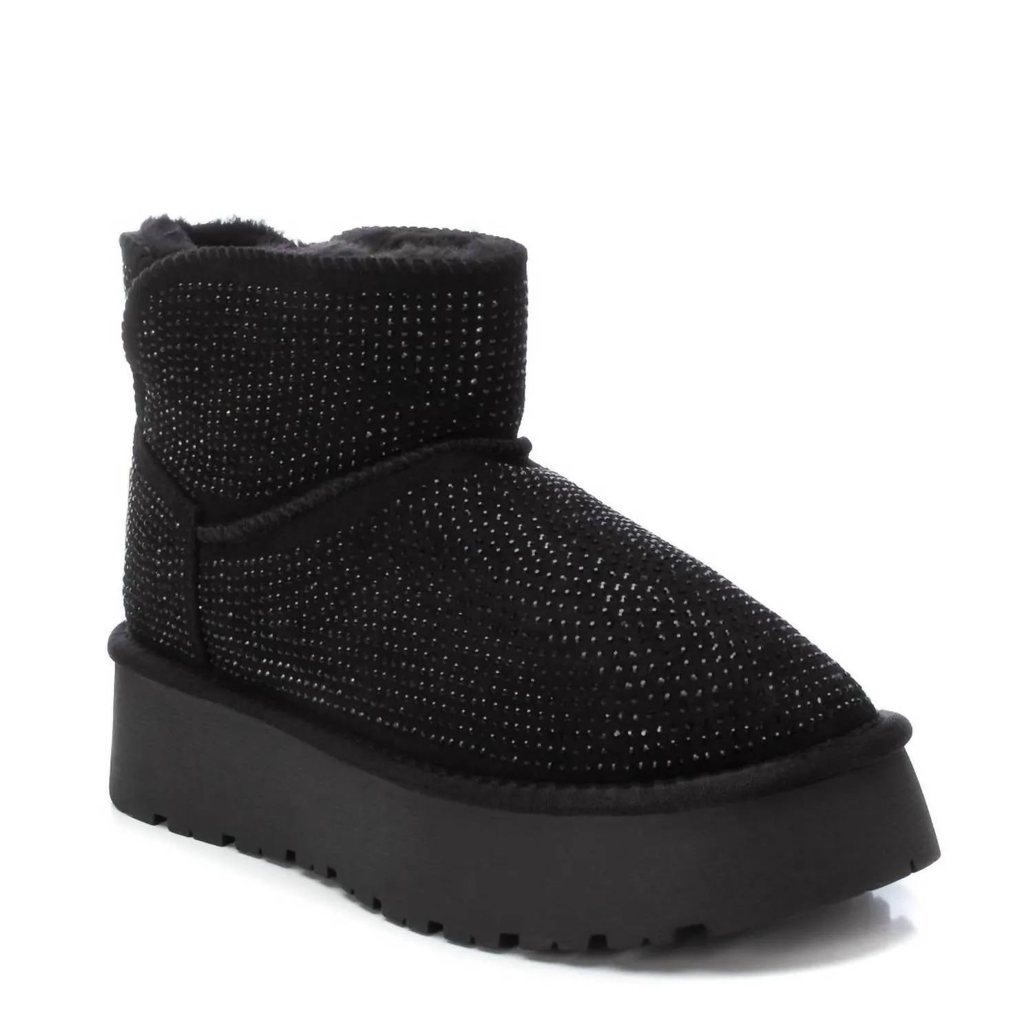 Women's Winter Suede Booties In Black