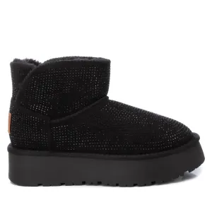 Women's Winter Suede Booties In Black