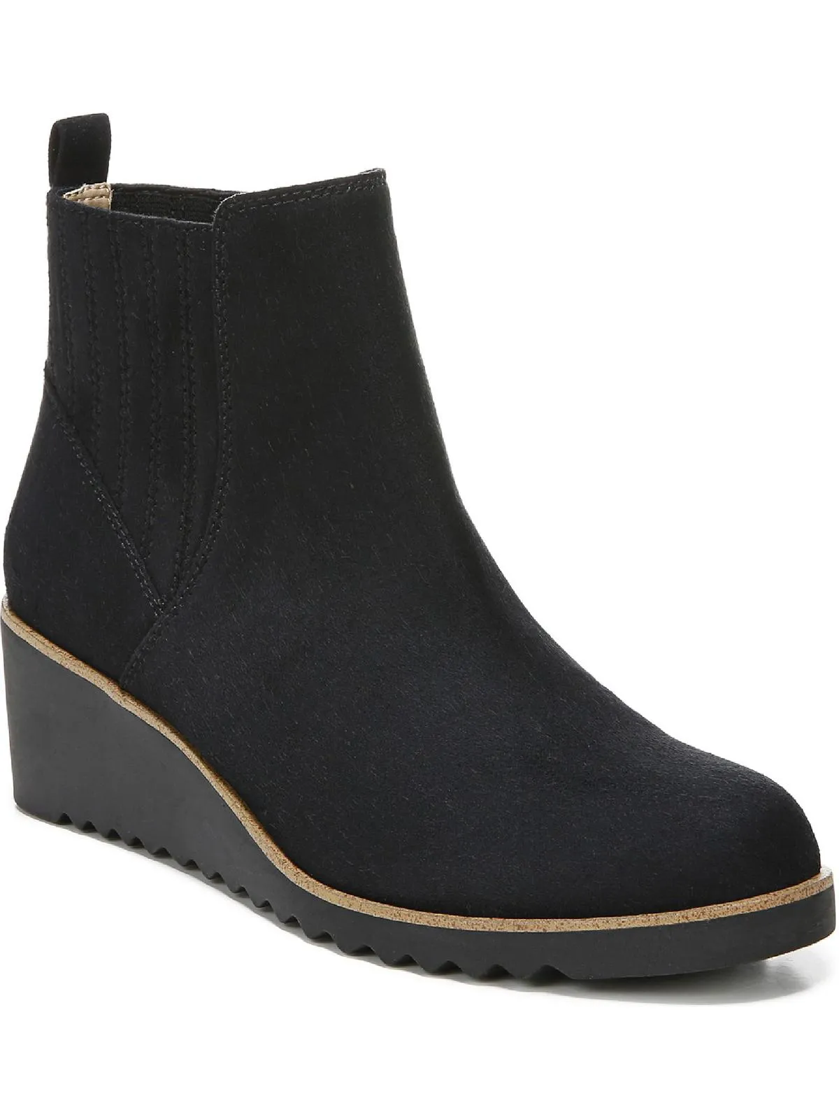 Zenith Womens Cushioned Footbed Faux Suede Ankle Boots