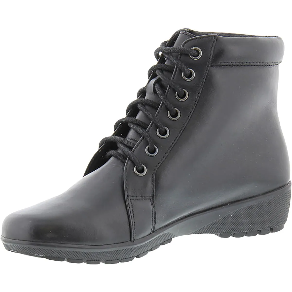 Ziggy Womens Leather Lace-Up Booties